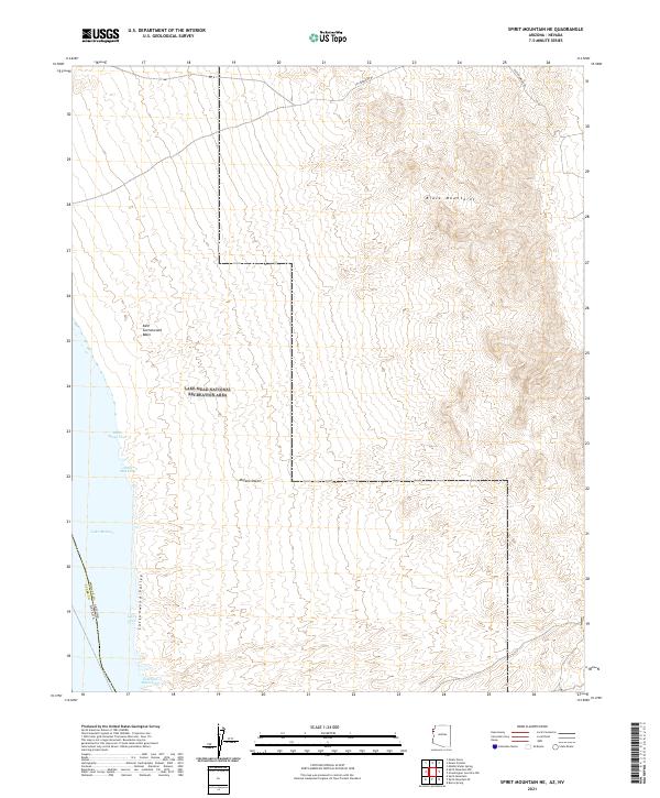 USGS Topographic Map – Spirit Mountain NE