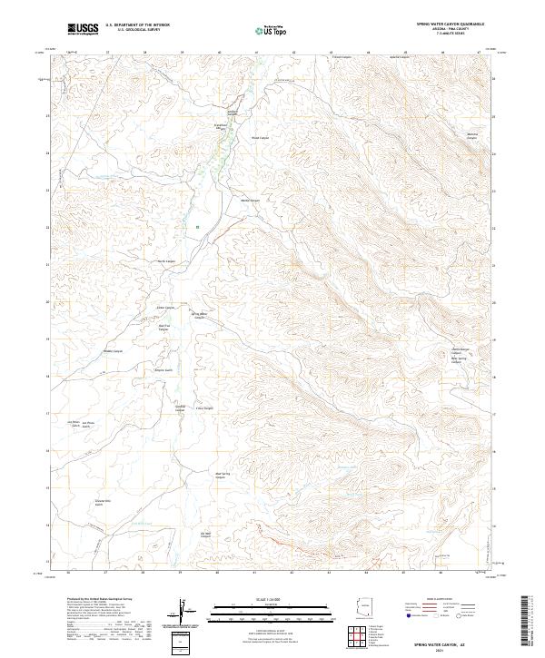 USGS Topographic Map – Spring Water Canyon
