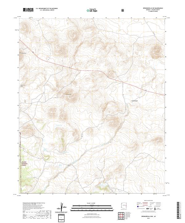 USGS Topographic Map – Springerville NW