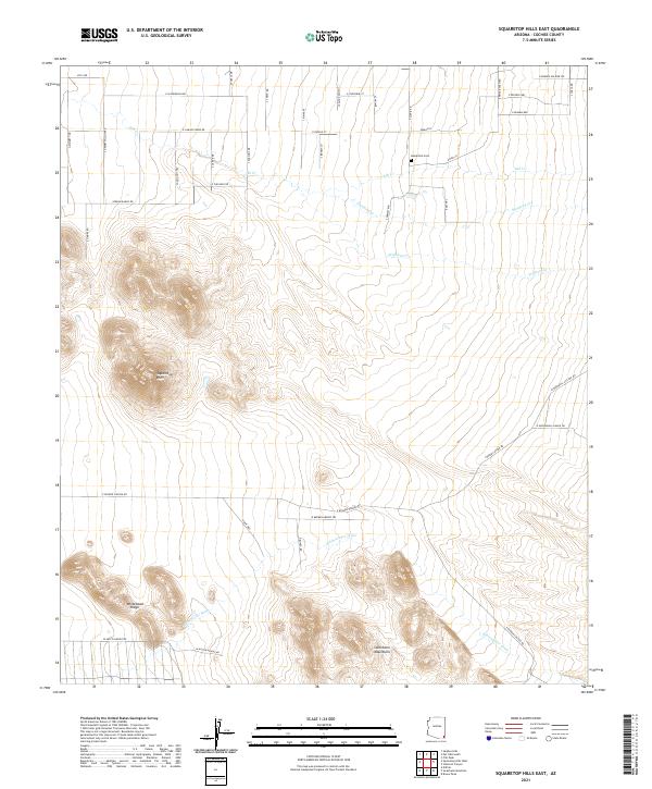USGS Topographic Map – Squaretop Hills East