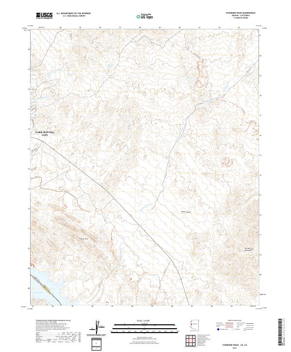 USGS Topographic Map – Standard Wash