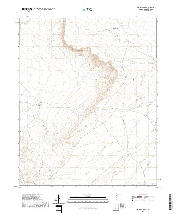 USGS Topographic Map – Standing Rocks