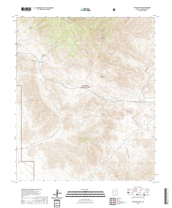 USGS Topographic Map – Stockton Pass