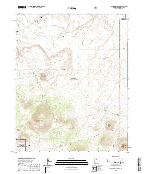USGS Topographic Map – Strawberry Crater