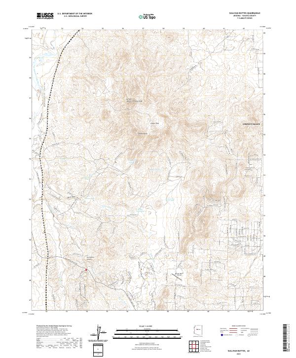 USGS Topographic Map – Sullivan Buttes