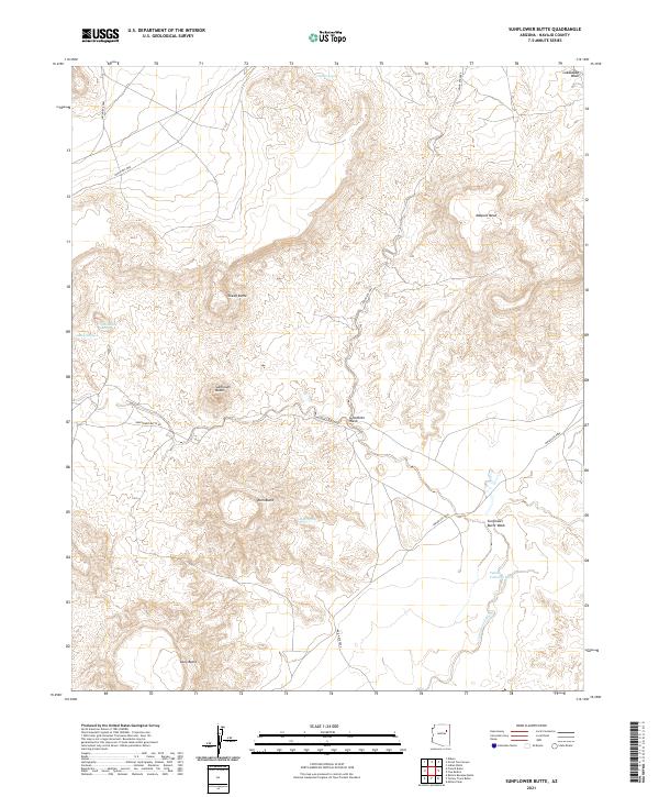 USGS Topographic Map – Sunflower Butte