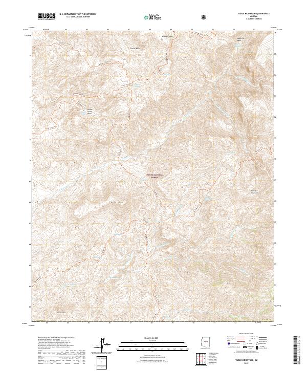 USGS Topographic Map – Table Mountain
