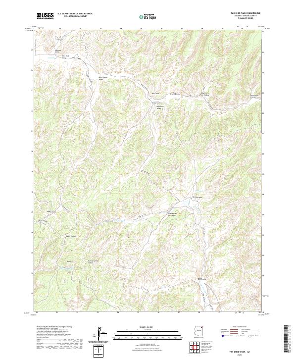 USGS Topographic Map – Tah Chee Wash