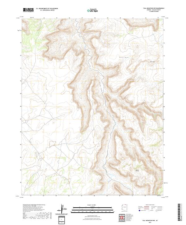2021 Map of Tall Mountain NW, 2021 Print