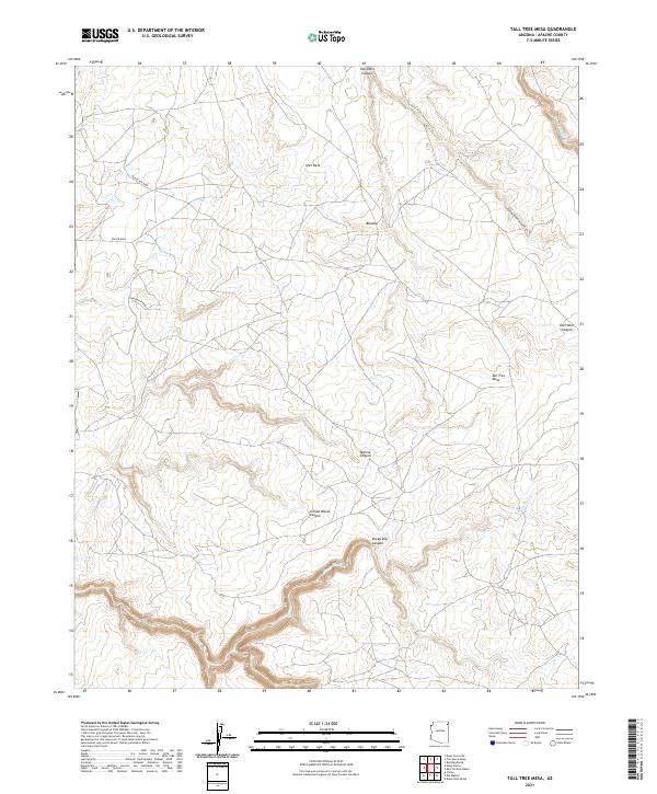 USGS Topographic Map – Tall Tree Mesa