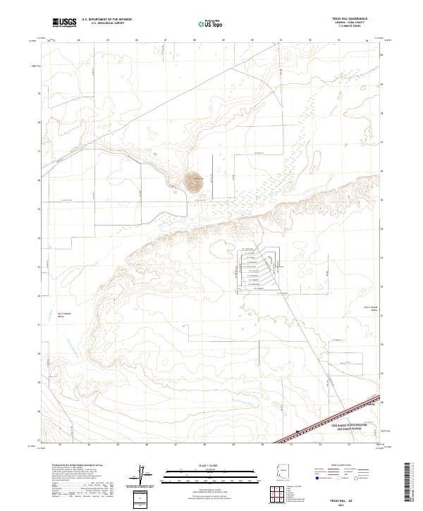 USGS Topographic Map – Texas Hill