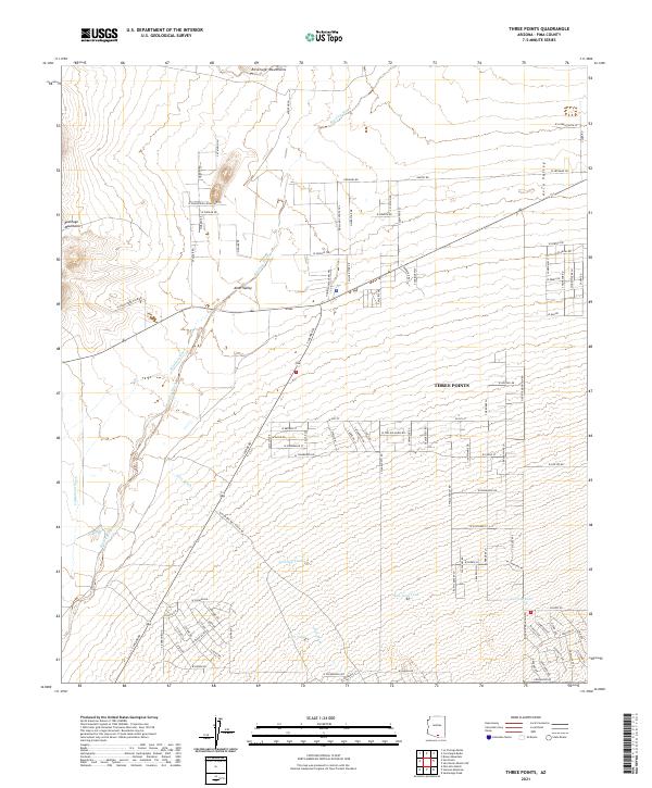 USGS Topographic Map – Three Points