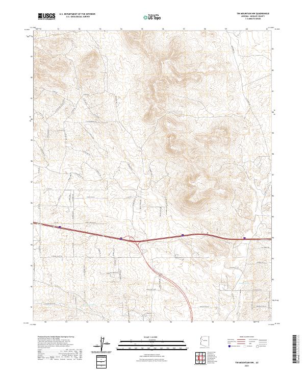 USGS Topographic Map – Tin Mountain NW