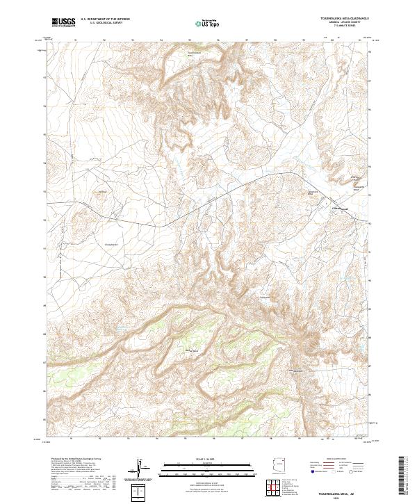 USGS Topographic Map – Toadindaaska Mesa