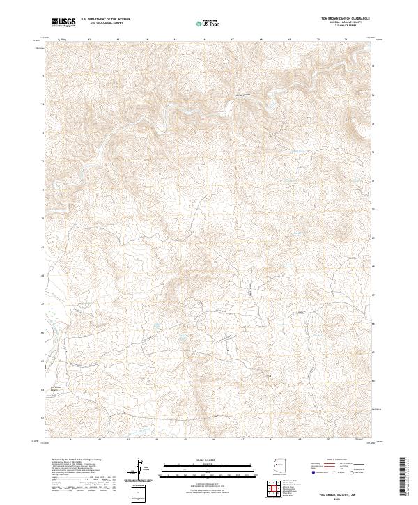 USGS Topographic Map – Tom Brown Canyon