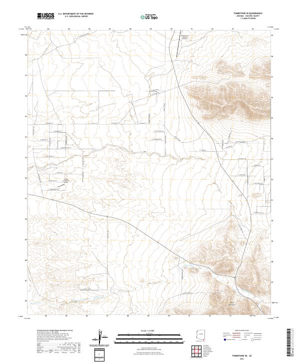 2021 Map of Tombstone SE, 2021 Print