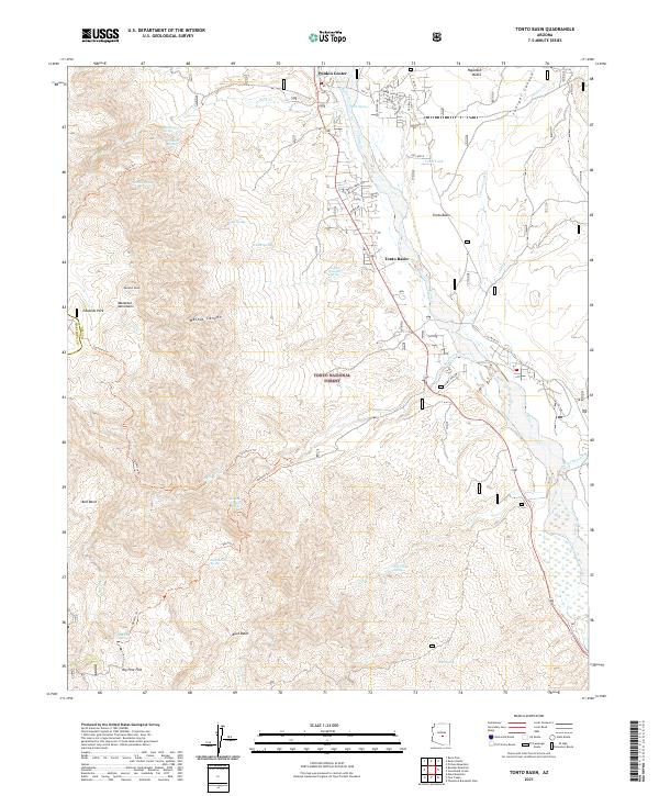 USGS Topographic Map – Tonto Basin