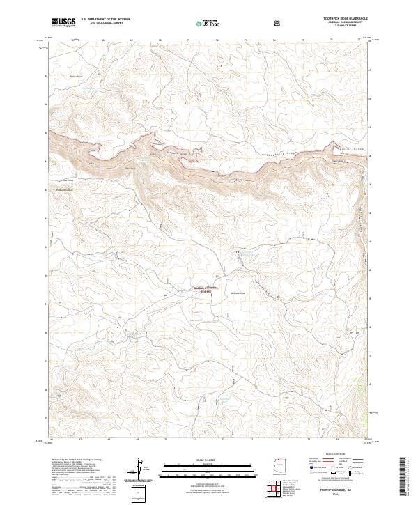 USGS Topographic Map – Toothpick Ridge