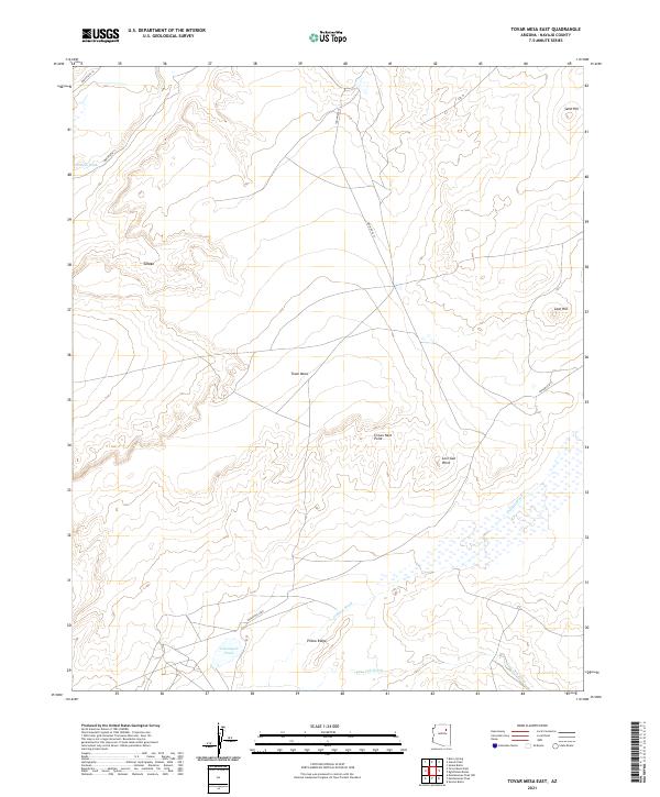 USGS Topographic Map – Tovar Mesa East