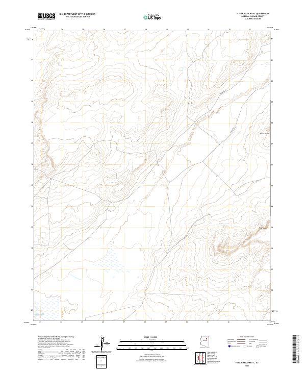 USGS Topographic Map – Tovar Mesa West