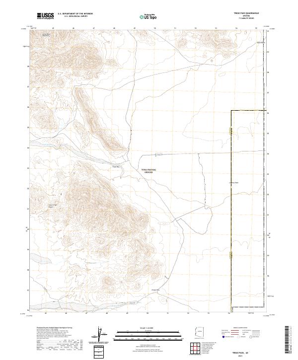 USGS Topographic Map – Trigo Pass