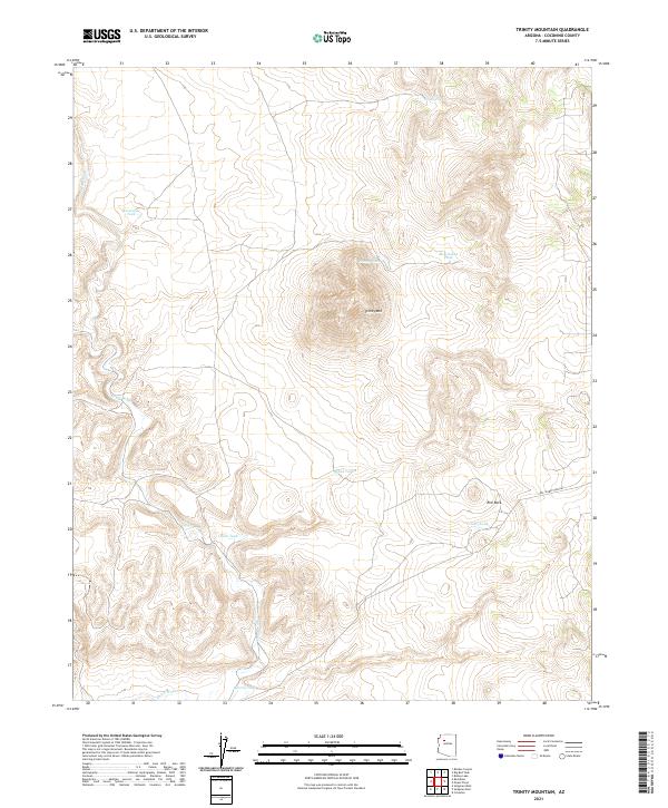 USGS Topographic Map – Trinity Mountain