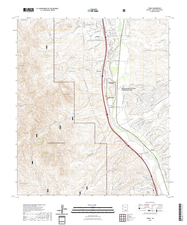USGS Topographic Map – Tubac