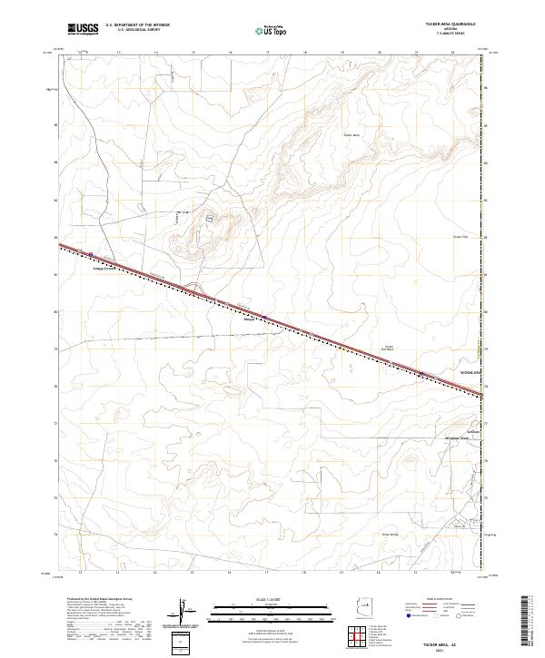 USGS Topographic Map – Tucker Mesa