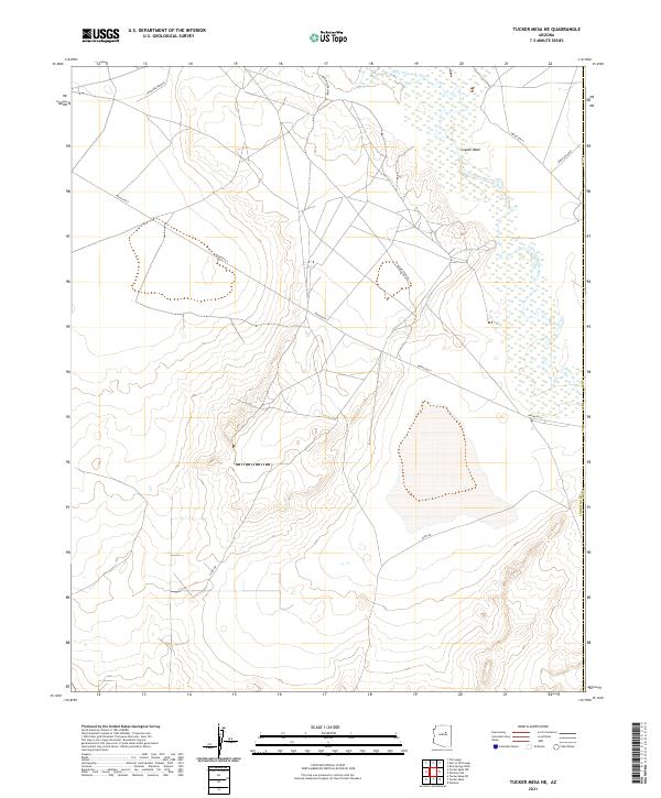 USGS Topographic Map – Tucker Mesa NE