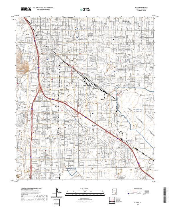USGS Topographic Map – Tucson