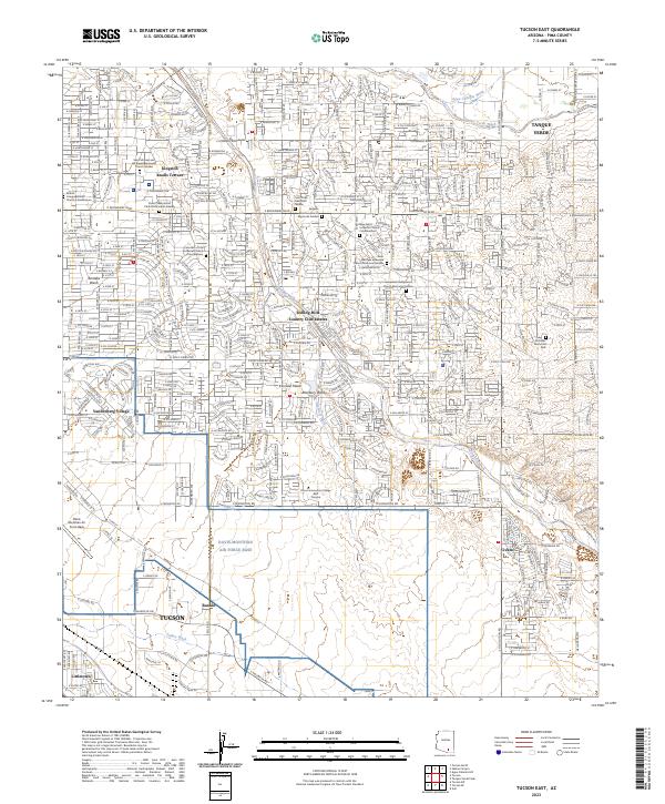 USGS Topographic Map – Tucson East