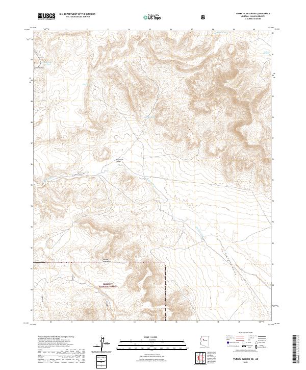 USGS Topographic Map – Turkey Canyon NE