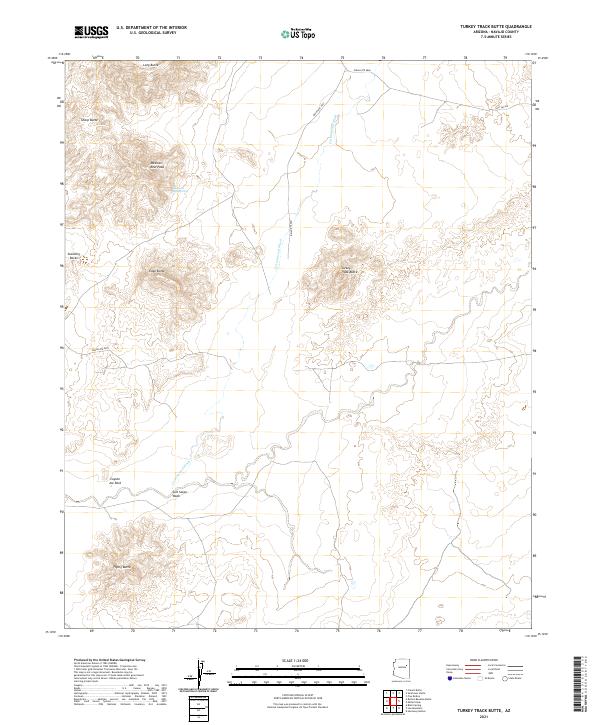 USGS Topographic Map – Turkey Track Butte