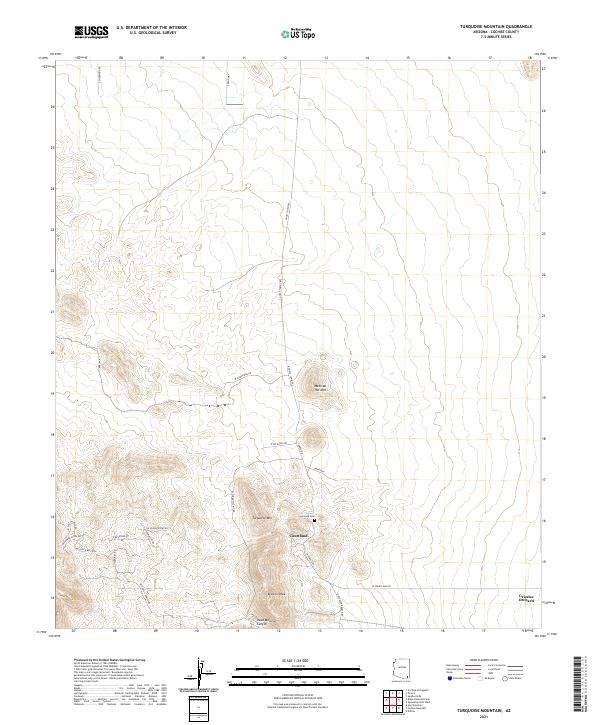 USGS Topographic Map – Turquoise Mountain