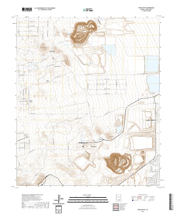 USGS Topographic Map – Twin Buttes