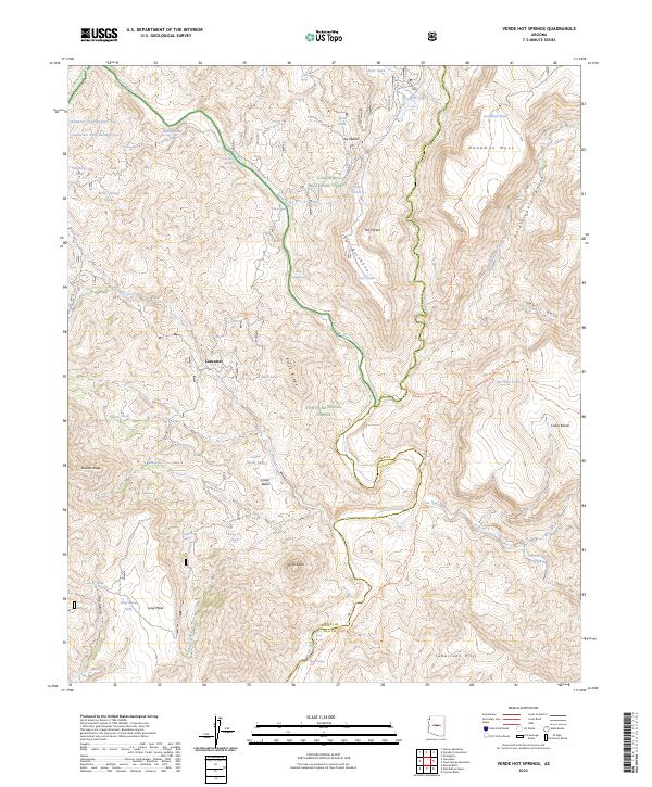 USGS Topographic Map – Verde Hot Springs