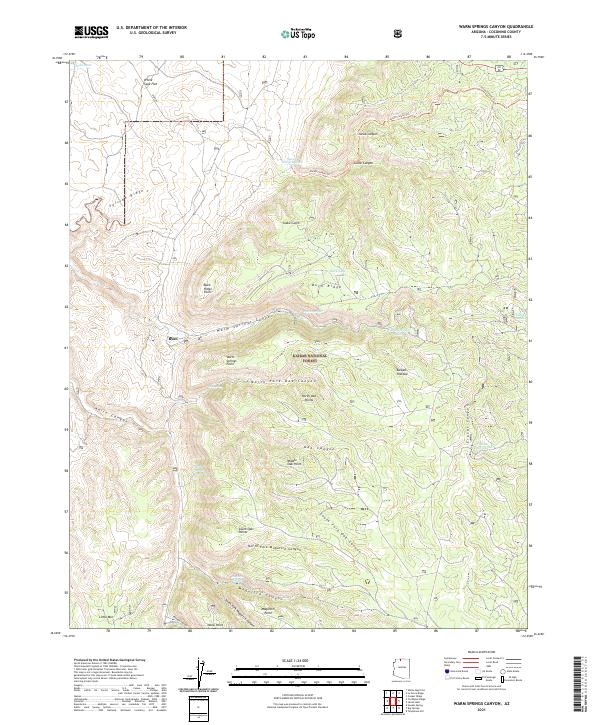 USGS Topographic Map – Warm Springs Canyon