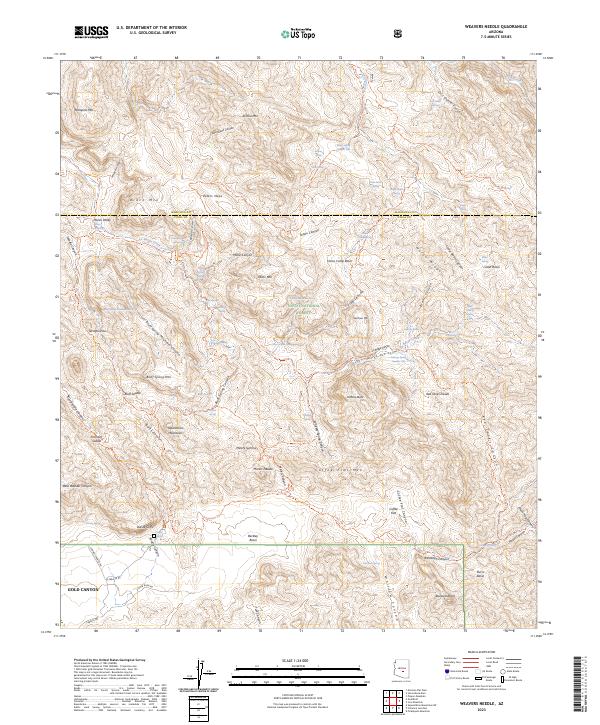 USGS Topographic Map – Weavers Needle