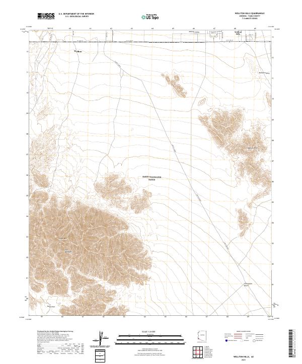 USGS Topographic Map – Wellton Hills