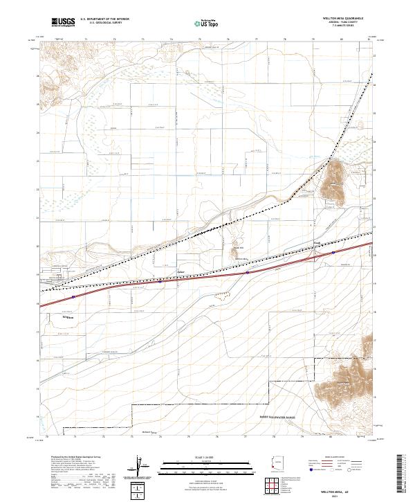 USGS Topographic Map – Wellton Mesa