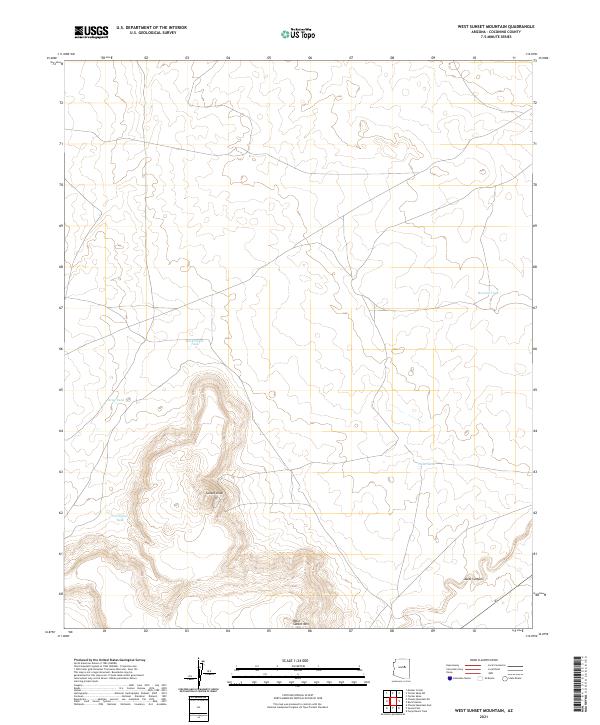USGS Topographic Map – West Sunset Mountain