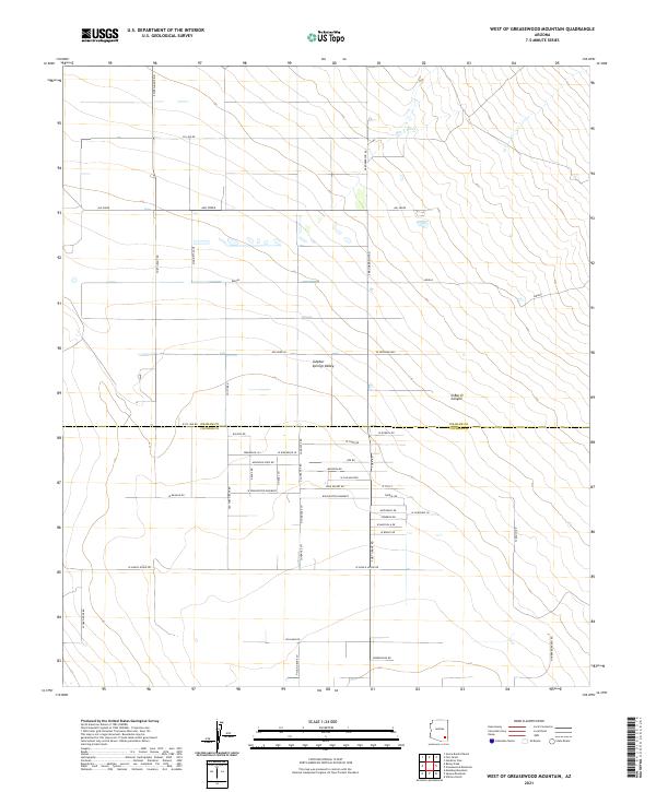 USGS Topographic Map – West of Greasewood Mountain