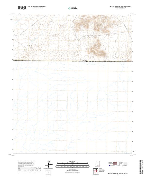 USGS Topographic Map – West of Guadalupe Canyon