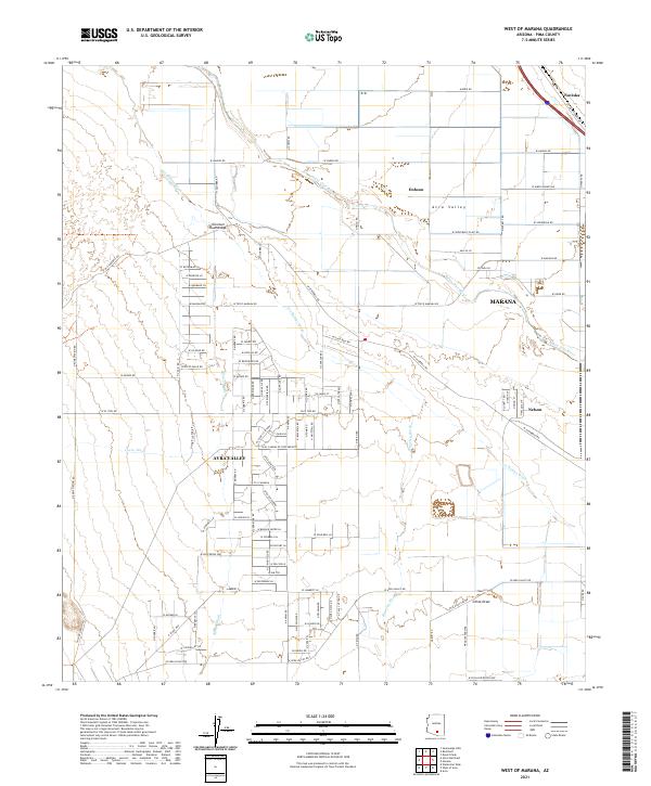 USGS Topographic Map – West of Marana