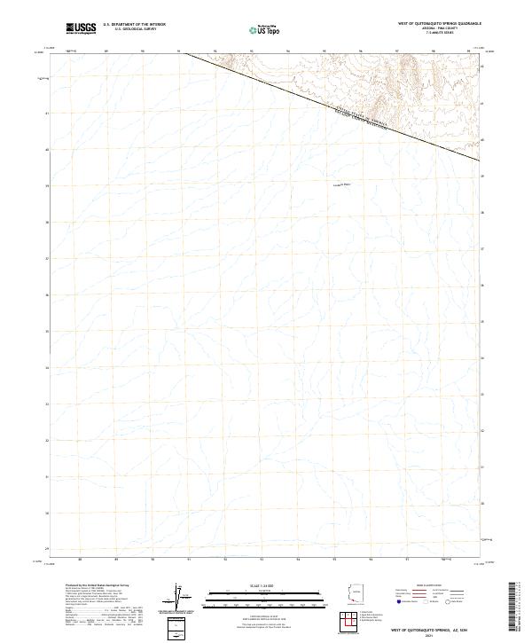 2021 Map of West of Quitobaquito Springs, 2021 Print