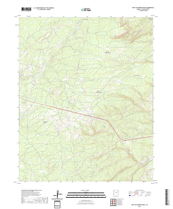 2021 Map of West of Window Rock, 2021 Print