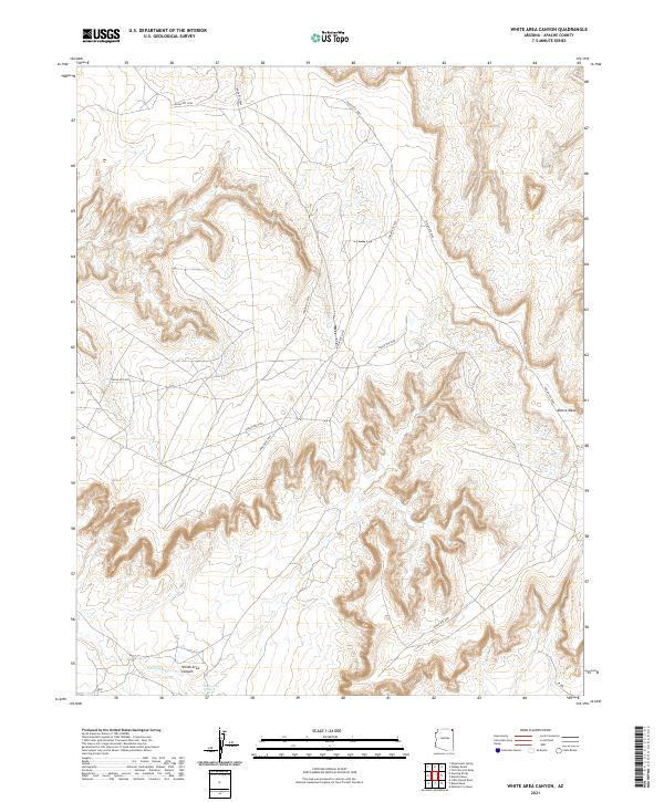 USGS Topographic Map – White Area Canyon