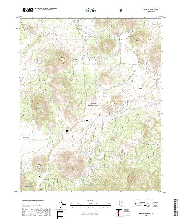 USGS Topographic Map – White Horse Hills