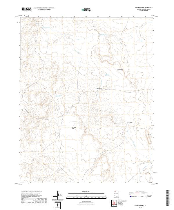USGS Topographic Map – White Pockets