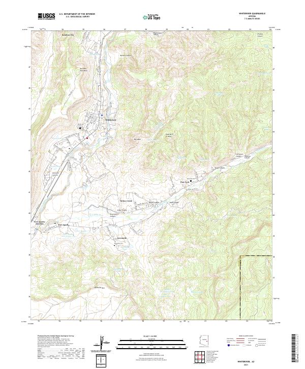 USGS Topographic Map – Whiteriver